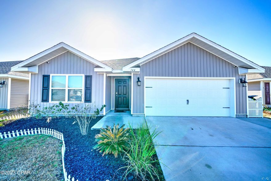 Beautiful split floor plan. 4 bedroom, 2 baths. 4th bedroom perfect for a home office or study. Plenty of storage space with the 2 closets in the hallway and a extra large kitchen pantry. Great room effect for the perfect family gatherings. Screen in back porch with a large back yard. House located in a beautiful HOA community with a resort size pool and playground.6 years remaining on transferable builder's 10 year structural warranty.  9 months left on A/C maintenance  protection plan.