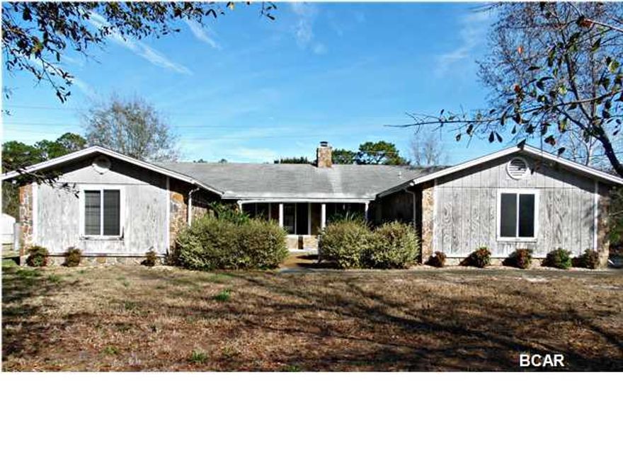 This is a nice opportunity to own a nice 3 bedroom 2 bath home in Baywood Shores Estates. This is a nice Lynn Haven community. This home sits on a corner lot and is complete with a fenced back yard. There is a great room with fireplace; a large screened in porch; and a double car garage. With a little TLC this will make a great home to raise a family or a wonderful rental. Don't let this opportunity pass you by!