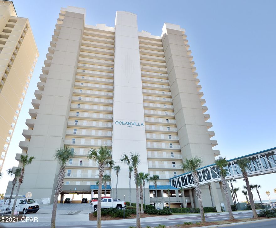 Don't miss your chance!!!! Awesome Ocean Villa 2BR / 2BA Condo with Gulf Front Master Bedroom that leads to the HUGE Balcony that Ocean Villa is known for!!! This is a non-rental unit currently used by the owners as their vacation home. Enjoy amazing views whether you or your guests are relaxing on that extra-large balcony or chilling out inside. Upgrades include; New Luxury Vinyl Plank flooring throughout, handmade wooden furniture on the balcony, new HVAC with heat pump installed in 2017 and the Hot Water Heater, Dishwasher and Washer/Dryer have all been replaced within the last two years. Ocean Villa Resort itself offers many conveniences and luxuries, including a gym, hot tub, steam room, gulf front owner's lounge, indoor and outdoor heated swimming pools, covered parking and an owner's private storage unit right outside your front door.  The complex is within walking distance to shops and restaurants so you can enjoy all PCB has to offer. So call today to schedule a showing before this opportunity slips away!!!!  All dimensions are approximate and should be verified if important.