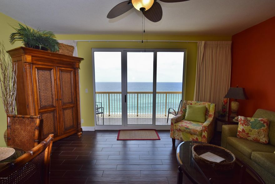 This beautiful Calypso condo offers one bedroom , two full baths, plus  bunk beds. This condo is a Great rental ,and sleeps six comfortably . Breathtaking  views from the living/dining area.The kitchen offers granite counter tops and a large breakfast bar.This is the location everyone wants.Enjoy the sunsets from your private balcony. 

Calypso Towers is a Caribbean Style Resort.within walking distance to Pier Park where you can enjoy restaurants, entertainment , shopping and the County Pier .Amenities include  two lagoon style pools, Tiki bar, fitness area, community center, boardwalk.   .