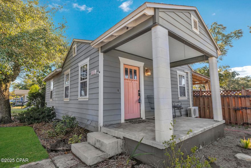 Highest & Best DUE by MONDAY OCT/27th at 9am

NEAR ST. ANDREWS • TWO BLOCKS TO THE BAY • GUEST HOUSE WITH PRIVATE BATH  • 

This two-bedroom, one-bath home offers character and flexibility just a short distance from St. Andrews' local shops, dining, and waterfront attractions. Less than two blocks from the bay, it's an easy spot to enjoy evening views or launch your boat nearby at the Bayview Avenue ramp. The main house features a 2-bedroom, 1-bath layout with an open living and kitchen area, highlighted by vaulted wood ceilings, exposed rafters, and hardwood flooring that add warmth and charm. The living space flows naturally toward the deck and covered back porch, extending everyday comfort outdoors. The guest house provides one large flexible room with a full bathroom and adjacent storage area, offering options for visitors, a studio, or an additional sleeping space. The property includes two driveways, ideal for RV, boat, or extra parking, and sits on roughly a quarter-acre lot with three additional storage buildings—two with electricity (approximately 77 sq. ft. and 160 sq. ft.) plus another utility structure for tools or hobby use. Major updates were completed in 2010, including rewiring, replumbing, the addition of central air, and a tankless water heater, ensuring modern comfort while preserving the home's original character. A location near the water, classic craftsmanship, and thoughtful updates make this property both functional and inviting. All information deemed accurate. Buyer to verify if important.