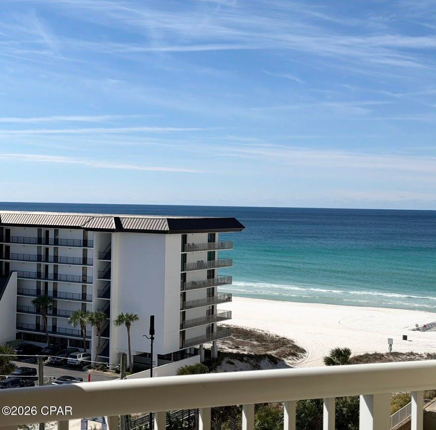 Welcome to the very desired Grand Panama Beach Resort! This beautiful condo is located on the 2nd floor in tower 2. Breathtaking Gulf views! HVAC replaced in 2019. Large open kitchen with stainless appliances, granite countertops, and an island breakfast bar. Furnished & rental ready. Grand Panama Beach Resort offers beachfront heated pool, a rooftop heated pool, hot tubs, beach side tiki bar, onsite general store, onsite food carryout  fitness center. Don't miss your opportunity to own this wonderful condo!