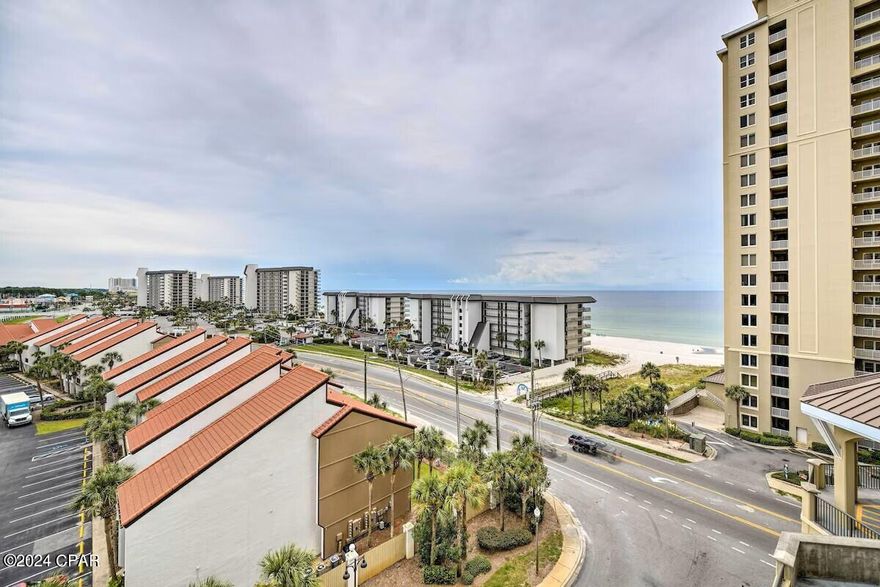 Welcome to the very desired Grand Panama Beach Resort! This beautiful condo is located on the 2nd floor in tower 2. Breathtaking Gulf views! HVAC replaced in 2019. Large open kitchen with stainless appliances, granite countertops, and an island breakfast bar. Furnished & rental ready. Grand Panama Beach Resort offers beachfront heated pool, a rooftop heated pool, hot tubs, beach side tiki bar, onsite general store, onsite food carryout  fitness center. Don't miss your opportunity to own this wonderful condo!