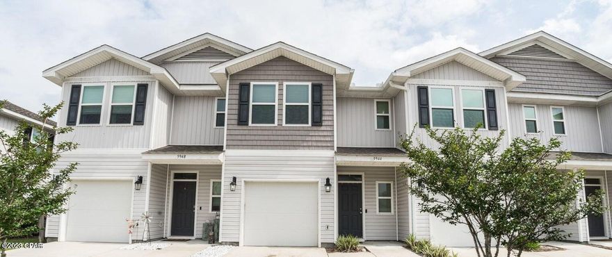 $500 RENT CREDIT WITH 12 MONTH LEASE! Fantastic Find! This 3 Bedroom 2.5 Bath townhome located in the new subdivision Sentinel Point. This community features sidewalks, beautiful community pool and is conveniently located near many amenities including shopping, restaurants, fitness centers, Tyndall Airforce Base is short distance away, and also just a 30 minute drive to either Panama City Beach or Mexico Beach. This home has LVP on the main floor with a ½ bath and single car garage. The kitchen and living area are an open concept with stainless appliances and a breakfast bar perfect for entertaining.