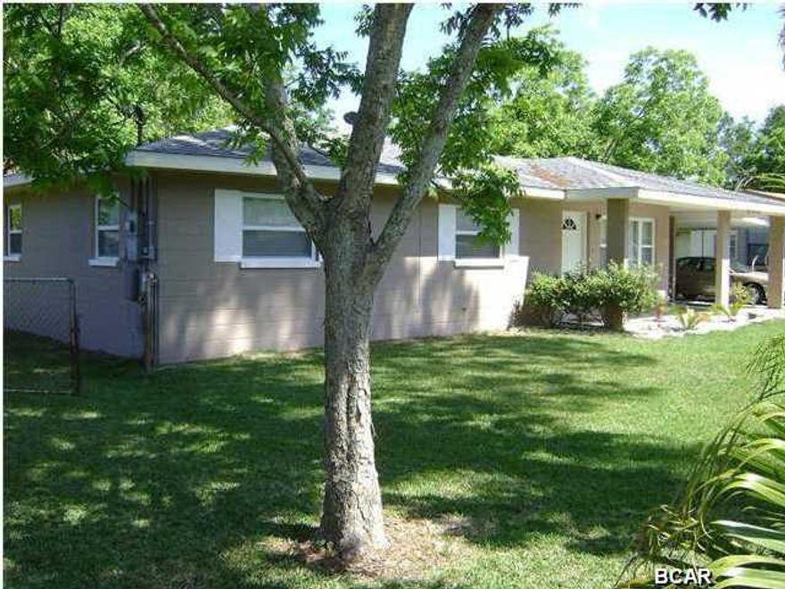 Cute 3/2 home just minutes from Tyndall AFB. Includes 16x16 rear screened patio, 3 bedrooms and 2 full baths. Located on large nearly 1/3 acre corner lot. School assignments are subject to change, please check with Bay County for most accurate information. Deposit is the same as the rent. Pets allowed with owner approval and NON REFUNDABLE pet fee applies per pet. Breed restrictions apply. All property dimensions, sizes and ages are approximate, please measure and/or verify if important.