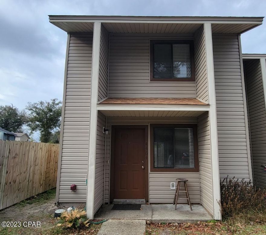 Lovely & well maintained 2 bedroom, 1.5 bath townhome. Updated cabinetry in the kitchen & bathrooms. Granite countertops. Plank flooring downstairs, carpet upstairs. Equipped with fairly new appliances- refrigerator, range, dishwasher, and microwave. Also, washer & dryer included. Small privacy fenced backyard. Also includes lawn care. No utilities included. Convenient to Tyndall Air Force Base as well as shopping, restaurants, and schools. NO PETS. Application Process includes Credit history & background check, Income and/or job verification.