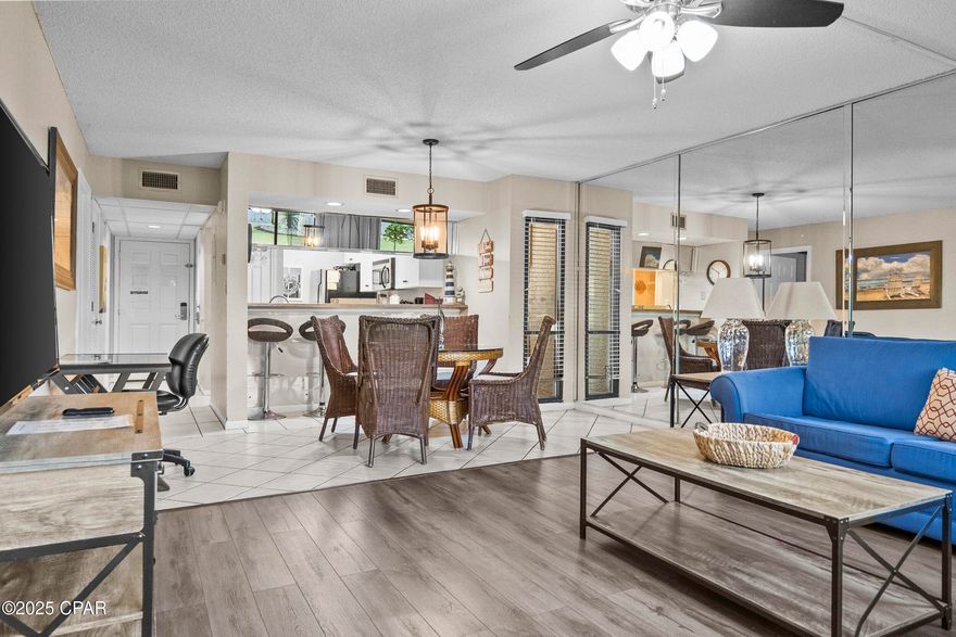 Charming 1-Bedroom, 2-Bath Condo with Golf Course Views — Steps from the Beach

Discover the perfect blend of comfort, convenience, and coastal living in this spacious first-floor end-unit condo. With extra square footage and an inviting layout, this 1-bedroom, 2-bath retreat offers plenty of room to relax and recharge.

The generous bedroom and open-concept living area create a bright, welcoming atmosphere—ideal for everyday living or entertaining after a day in the sun. A modern, well-appointed kitchen features sleek finishes and quality appliances, making meal prep a pleasure.

Take in serene golf course views right from your private space, and enjoy effortless access to the beach with convenient shuttle or golf cart service. Shopping, dining, and entertainment are all within easy reach, giving you the best of the area at your fingertips.

Edgewater's resort-style amenities elevate the experience even further, including **eleven pools, four Jacuzzis, shuffleboard, six tennis courts, thirty-six holes of golf**, and unforgettable Florida sunsets.

Whether you're seeking a comfortable full-time residence, a coastal getaway, or a high-demand short-term rental, this condo offers exceptional value and an unbeatable location.

Don't miss this incredible opportunity!