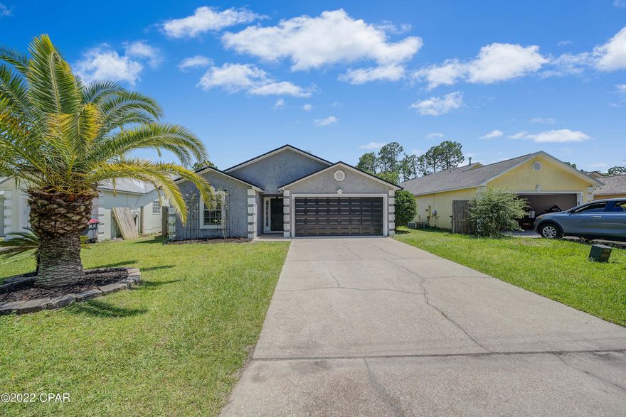 JUST REDUCED! You just found the perfect home to live in or rent out as a short term rental!! This updated home is in a great location with a short golf cart ride to the Beach! This home features solar panels with a current average electric bill of $9/month, 2019 roof, newer hot water heater, and brand new 2022 HVAC!  This home also boast a privacy fenced back yard with workshop, storage building and a two car garage. This home is an absolutely must see. This quiet street is perfect with easy access to shopping, restaurants, and nightlife. All info and measurements are approximate and should be verified by buyer.