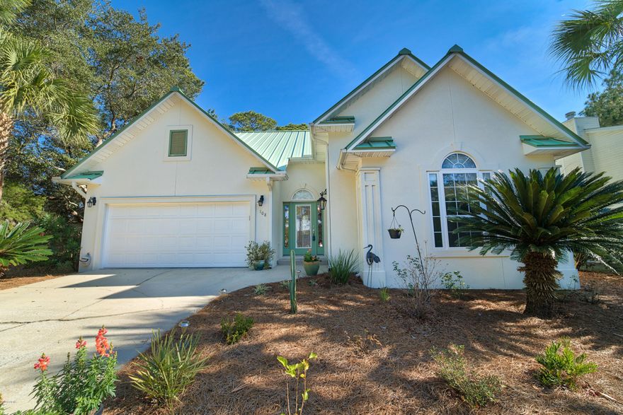 WOW! South of 30A and in the sought after community of 'Lakewood at Seagrove Beach'! This location is awesome! The best for water, fun, easy beach access-only a few blocks to beach & right across the street from Eastern Lake. This small, cozy beach community is open to short term rentals. The desirable location lends itself to the charming, 30A Beach lifestyle. This impeccably cared for home has many wonderful qualities as well, such as an open floor plan, split bedrooms, living area accented with fireplace, the kitchen is oversized and has new appliances, granite counters & extra cabinets and storage. The screen porch faces the beautifully landscaped yard. The large garage comes complete with a GOLF CART(licensed & street legal) perfect for the beach outings. This truly is a special home!