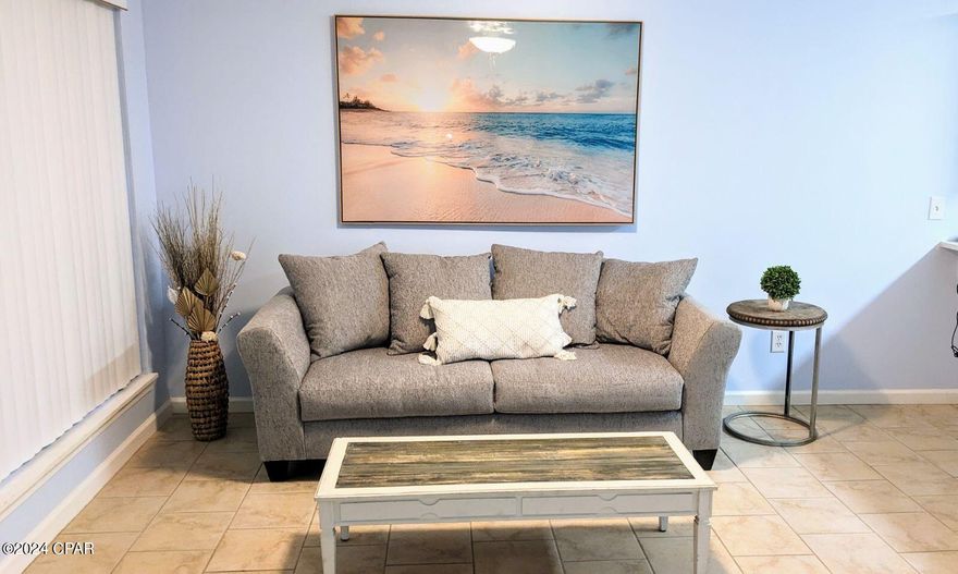 This beauty is a MUST see with NEW FURNITURE!! ALL Furniture conveys with unit! In addition, this condo is located on the front-end of Horizon South Community with a very short skip to the sandy white beach & stunning emerald waters.... AND a pool right outside the unit!  This condo has had several updates and very spacious with bunks in the hallway and large kitchen.  In addition, there are 2 entry doors (front & back). The large kitchen is great for entertaining!  Don't forget all of the amenities; 4 pools, hot tub, 18 hole mini-golf, tennis & basketball courts, shuffleboard, game room, & fitness center. This could be a great investment property for short-term rentals, 2nd home or primary residence!  This won't last long!  Easy Show. 
 *Measurements are approx. & should be verified.