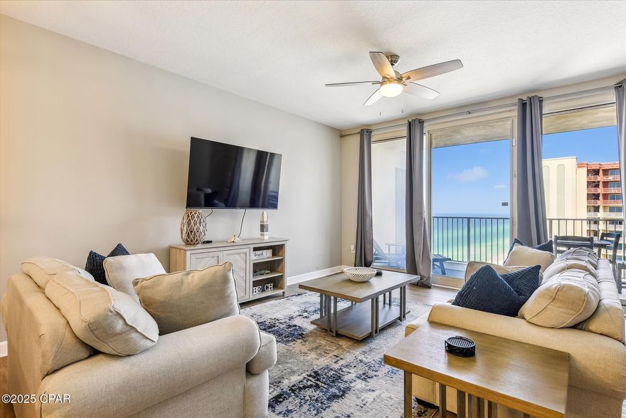 ***BACK ON THE MARKET TO NO FAULT OF THE SELLER*** Drop dead gorgeous HUGE, gulf front condo at the very popular Shores of Panama Resort in Panama City Beach. Beautifully re-done kitchen and flooring.  3 full bedrooms, + bunk and 3 full baths.  This condo sleeps 10 and will be a favorite with all families vacationing at their favorite resort. This condo has been completely updated, and designed beautifully.  Very Turn-key and ready to scoop up all the summer season rental revenue.  Every year families pour into Shores of Panama due to its unbeatable location and amenities. 

Currently, Shores of Panama is undergoing a major exterior facelift, and will be so beautiful when complete, which will put your investment well ahead of the others in PCB. The new Florida Condo Requirements are fast approaching for other resorts in town, and Shores of Panama will be complete, ahead of the game, and ready to capitalize maximum profit. Once Shores facelift is complete, there will be no stopping it. It will be the premier place to be in PCB. The price tag on a beachfront superior unit like this will never be again. Don't miss this opportunity to capitalize on a ''buy now price''. Adding this to your portfolio will ensure years of ROI success. Rentals will continue strong during construction. 

Shores of Panama is a 23 story Tuscany style condominium complex in the heart of Panama City Beach, and right next door to the world-famous Pineapple Willys restaurant. Shores of Panama has unbeatable amenities, including a massive lazy river style gulf-side pool and hot-tub, tiki bars, food bars, indoor pool, garage parking, and a fitness center. Easy to Show.  Turn key and rental ready, nothing left to do.  Your balcony overlooks the gorgeous lagoon pool & Gulf of Mexico.  It also comes with a dedicated parking space.