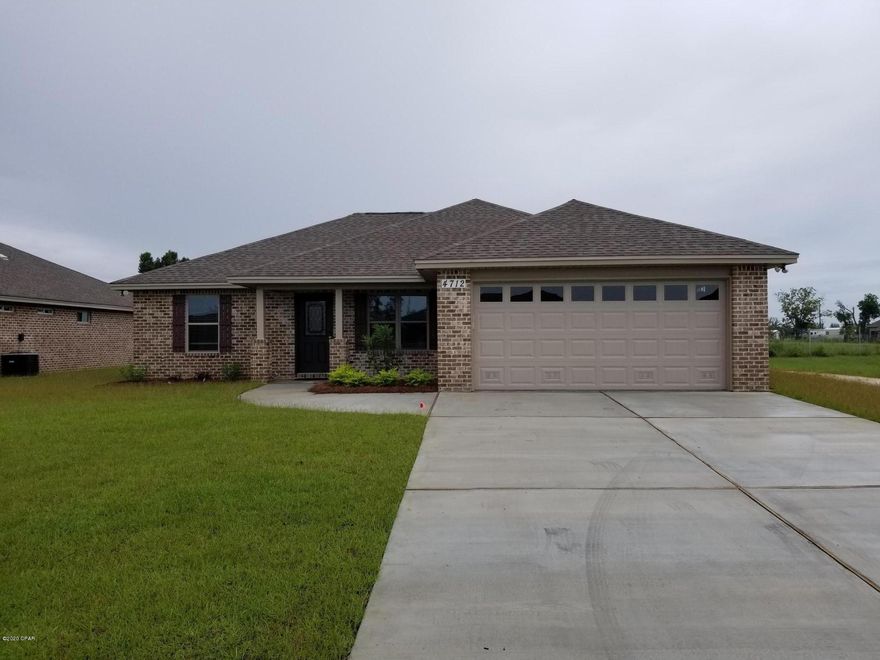 Construction just completed on this Split 3 bedroom 2 bath all brick home that offers front porch, Master bath with his & hers double shower with Rain maker (3 shower heads) and shower seats on both ends. Nice master bedroom with rope lighting & extra large walk in closet. The kitchen is a dream with all real wood cabinets, granite countertops, and stainless steel  appliances. There are cabinets in the laundry room. Living room with electric fire place and crown molding. Home comes with a Florida room and open back porch, security system and generator ready electrical outlet with cord. outside shower and sprinkler system. Home is built to 140 MPH wind code. At Bylsma Manor Estates with many homes already built and waiting for you to tour today. If important measuremen should be verified