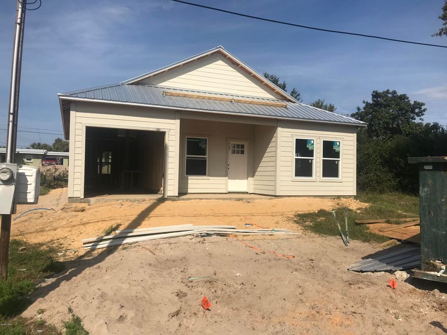 Great Starter Home or Home to Retire too.  Everything Brand New. Under Construction!!

Brand NEW Construction. 2Br, Office, and 2Ba in house. Lot size is 50 X 65. Has Septic, City Water, all Electric, Appliances include: Stove, Microwave, Refrigerator. Metal Roof, Garage and Garage Door opener, Hardy Board Siding and New Counter Tops, everything NEW. A great Insurance Rate, because constructed by 2018 Codes and has a Metal Roof. There is a voluntary Laguna Beach Property Owners Association, Inc. for the Laguna Beach owners, that use a RESERVED BEACH section of Laguna Beach. There is a form from the Association in the Documents section of the MLS Listing. There is no Garbage Disposal due to septic.  Will have supra lockbox when construction complete.