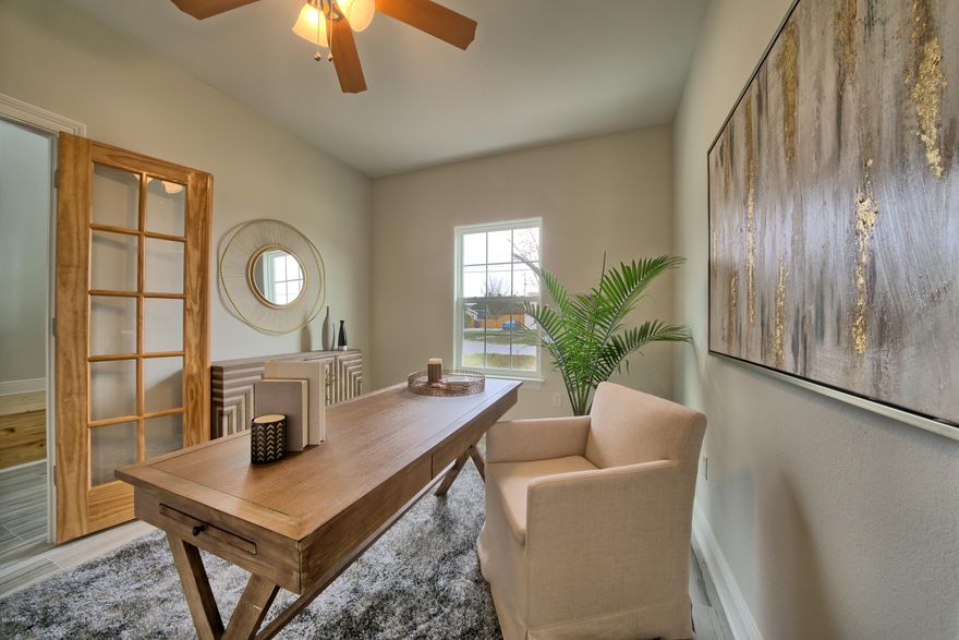 This completely gorgeous, two-story home is a brand-new craftsman style construction, offering three bedrooms, office, two and a half baths and beautiful ease of living. A new composite shingle roof and lovely covered entryway greet you as you approach. Inside, find a contemporary open floor plan with tray ceiling, ambient welcoming atmosphere, and crisp clean lines. The well equipped kitchen makes meal preparation a dream! Enjoy amazing upgraded granite countertops, upgraded stainless steel appliances, soft close cabinets and convenient center island. Outside there is  beautiful landscaping with sprinkler system and 2AC units complete the package. As an added benefit, there is NO HOA associated with this neighborhood.