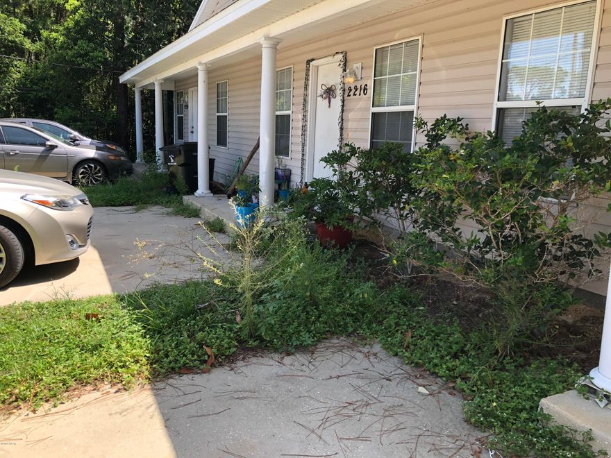 CURRENTLY UNDER CONTRACT, Triplex for sale! 2/2 each unit,  Covered Front Porch, Open Patio in the back of each unit. Stove/oven, Refrigerator, Dishwasher, hookups for washer & dryer.  There is not room sizes for the living room,  Kitchen & Dining area are open floor plan.Tenants in all units.  Parking is concrete.