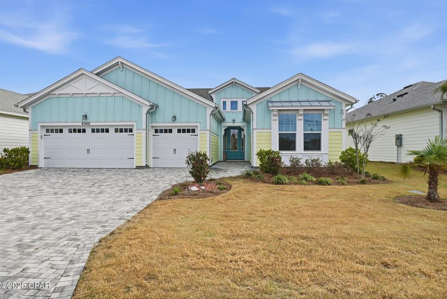 ***LOWEST PRICED TRINIDAD MODEL IN THE EXCLUSIVE 55+ MARGARITAVILLE COMMUNITY AS OF LIST DATE!!!*** This 3 bedroom(with den/office), 3.5 bathroom, 3 car garage absolutely GORGEOUS home leaves nothing to the imagination. And you are no more than a 10 minute drive to our beautiful white sand beaches!! Sellers spared no expense in updating this breathtaking residence. Upgrades include but are not limited to: Luxury coastal laminate flooring throughout, quartz countertops, gas range, gas fireplace, stainless steel appliances, glass kitchen backsplash, under  cabinet kitchen lighting, double oven, walk in kitchen pantry, recessed lighting, custom cabinetry in oversized laundry room, and driveway pavers. Sliding glass living room doors lead you to a screened enclosure porch that overlooks and backs up to a peaceful natural preserve guaranteeing you maximum privacy. Home comes with a 10 year builder's structural warranty. Latitudes Margaritaville offers its homeowners a true resort style living community that includes golf courses, a town square with constant entertainment, a theater for shows and events, a state of the art fitness center, group classes that include yoga, spin classes, and a lap pool with spa. The sports court offers pickleball, tennis, bocce, and basketball courts. Hurry up and call me before this beauty gets away! All information is approximate and should be verified by buyers if important