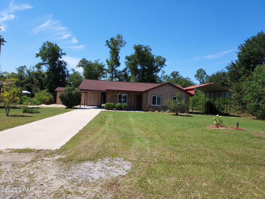 Nice County Home newly renovated in the Southport Area. 3 Bedrooms 1 and 1/2 Bath, with cathedral Ceiling in kitchen and Livingroom on Paved Road with newer Roof 2019, Ac 2020, hot water heater 2023, new vinyl flooring thou out home, New Windows, Paint inside and out New kitchen base Cabinets, new Stainless-Steel Kitchen farm sink. with Butcher Block Countertop, New Refrigerator, Stove, Dishwasher all new Lights and receptacles. New Bathroom Vanities, Home sits on a .43 Acre Lot with large back Yard for all your outdoor needs has an storage building.  Home is Close to Airport, and Beaches and Town for Shopping