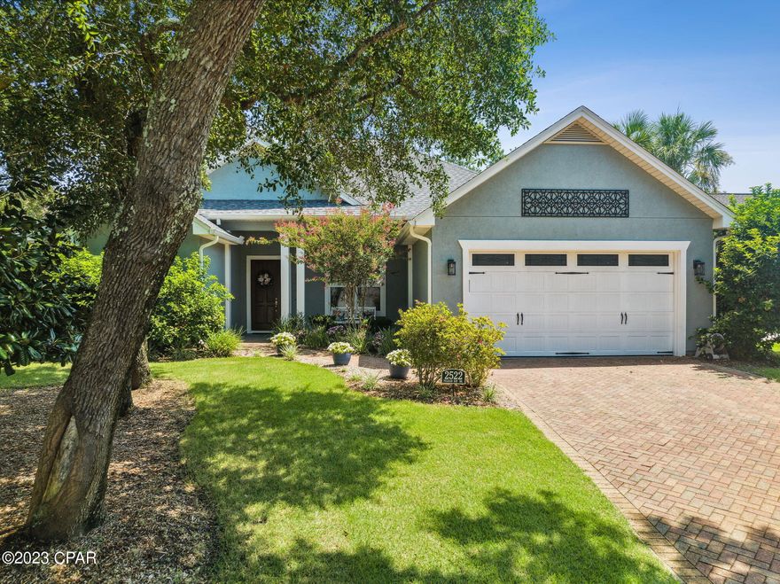 You simply can't miss this 4 bedroom home! The current owners have taken great care to maintain it and it shows in every corner. In 2020, the home underwent a complete transformation with fresh interior and exterior paint. Additionally, the backyard received significant upgrades, including tree removal, new sod and plants, new gutters, house lights, patio pavers, and fence repair. Inside, even more updates await, including new LVP flooring, Quartz counters, kitchen sink, garbage disposal, and backsplash. Plus, the refrigerator, oven, and cooktop have all been recently replaced. The open living room provides stunning views of the beautiful backyard, and the new gas fireplace logs make for a cozy and welcoming atmosphere in the evenings.

After viewing your new beautiful home, make sure you check out the Community Pool, Hot Tub and Clubhouse that is just around the corner! You will find your favorite weekend past time at the community fishing pier and walking through the nature trails! If you prefer, you can always kayak right there on St. Andrews Bay! Fun Fact: this home was built by Ledman Construction and was in the Parade of Homes! The roof and HVAC were replaced approx. 5 years ago. Call your favorite realtor and schedule a showing today!