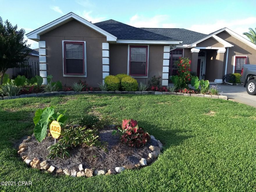 3 bed 2 bath built in 1997 on 8,351 sq ft – located 1000 ft from Gulf- roughly 40 ft above sea level. Exterior of house was painted within the last 3 mos (elastic paint).  Pool & screen .Home has been completely remodeled since 2016- crown molding, kitchen aid SS appliances inc. undercounter ice maker, 40 inch pantry; soft close hinges. Hardwood tile flooring throughout the home, a barn door to master bath, custom tile shower, walk in closet, stone gas fireplace. Full Hurricane protection for maximum discounts, deep water well, turf area for pet. Ceiling speakers in LR. Security system.  Beautifully landscaped!