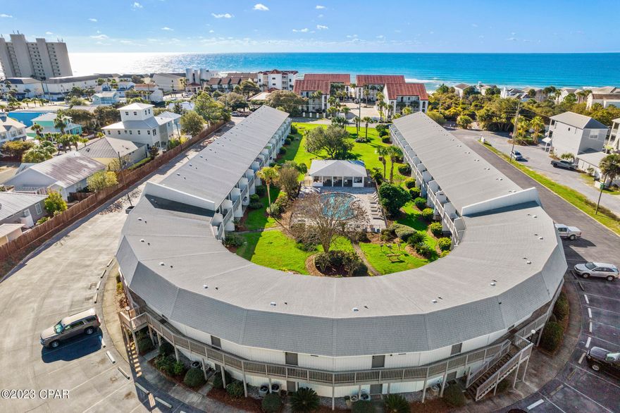 Excellent investment opportunity in beautiful Seagrove Beach! These units rarely come on the market and don't last long. If you are looking for an affordable condo on 30A with easy access to the beach, this unit will not disappoint. Hidden Beach Villa's convenient location in the heart of Seagrove and lovely community pool make it ideal for a primary home or short term and long term renting. Unit is located on the second floor with a private balcony overlooking the pool and green space.