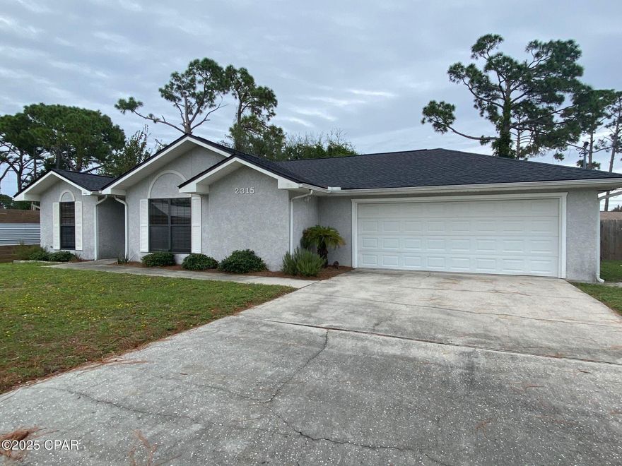 Welcome to this spacious 3Bed/2Ba home located in the vibrant heart of Panama City Beach, FL!

This home is nestled in a quiet established neighborhood; a stone's throw away from NSA Panama City Naval Station and offers convenient access to everything in PCB!

The home also features ceiling fans to help keep you cool and back patio w/fenced backyard, perfect for outdoor activities or those who enjoy al fresco dining or simply relaxing outdoors. The covered front entry adds a welcoming touch to the home's curb appeal. Additionally, the property includes a 2-car oversized garage, providing ample space for vehicles and storage!

This home combines comfort, convenience, and charm, making it a must-see property in Panama City Beach!

-----------------------------------------------------------------------------------

*ALL pets are subject to owner approval & non-refundable fees.*
