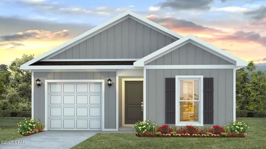 Welcome to the Bowen, a new floor plan located at Liberty in Panama City, Florida. The Bowen is a spacious single-story home floor plan just over 1,500 square feet with 4-bedrooms with 2-bathrooms, and a 1-car garage. Met with an inviting foyer, and a hall leading to the second and third bedrooms; with a full bathroom tucked in between. Also, upon entering the home you will have immediate access to the single-car garage, storage, and your laundry room. Just beyond the garage is your fourth bedroom that could also serve as an office. Each bedroom offers plenty of space and sizeable closets for organization.

As you continue to the end of the hall, you will find the remarkable open layout of the dining and living area meeting a beautiful kitchen. The kitchen includes granite countertops, stainless steel appliances, beautiful white cabinetry, and a peninsula perfect for serving guests and for additional seating. With natural light and nearby back door and patio access, the living and dining area are integrated perfectly to complete this space for you and your guests to enjoy. This plan offers easy maintenance in the main living area and all bathrooms with our engineered vinyl plank flooring.

The primary bedroom is tucked away off the living area. The elegant sunlight beaming in, this suite offers a serene retreat with close access to the patio from the living area. The primary bathroom features granite countertops and a large walk-in closet. In addition to all the features and amenities our Bowen Plan offers, each is built with our Smart Home technology package, designed to bring the ease and convenience of life right to your fingertips.

On the outside of this popular plan, you will see durable vinyl siding, a rear patio to enjoy the spacious back yard. Sidewalks line the neighborhood streets for you to enjoy the beautiful Florida weather. Our Liberty community features underground utilities making it less susceptible to damage from severe weather leading to fewer outages and more reliable service. Residents of Liberty can enjoy exclusive access to two amenity centers, complete with two pools, a children's splash pad, two playgrounds for endless fun, a well-equipped fitness center, two pickleball courts and a basketball court to name a few things. To learn more about this home for yourself, call us to get connected today!