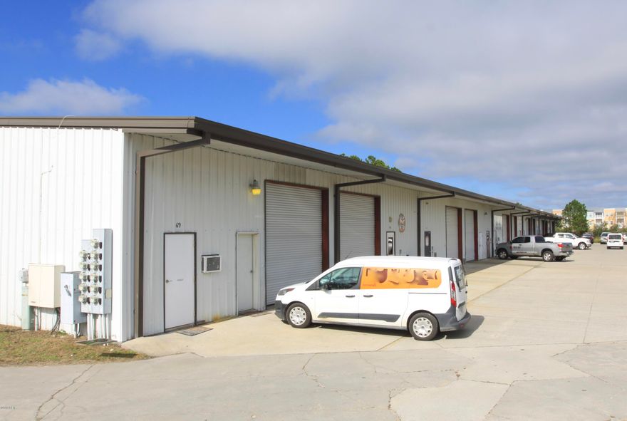 Riviera Commerce Park is centrally located between the Hathaway Bridge and Highway 79 on Hutchison Blvd. in Panama City Beach, FL. This property consists of 30,000sf of flex space divisible in 2,500 to 3,000sf units. Each unit has an office with restroom, one 12x 12 ft overhead door and convenient parking, fenced yard space available.