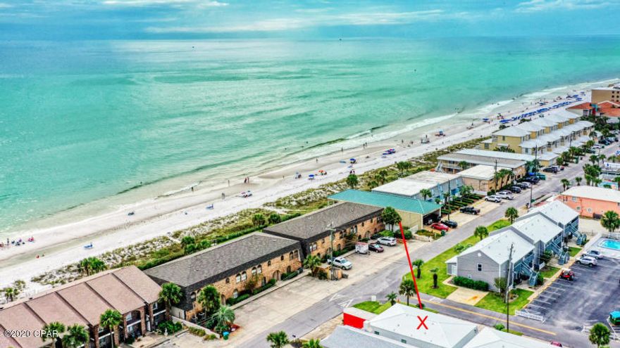 Check out this hidden gem! Located south of Thomas Dr. just steps to the sugary white sand! Imagine pulling right up to your door with no elevators to wait on and with 2 parking spaces you will never have to fuss with fighting for a parking spot! This townhouse is move in ready! Recently remodeled from top to bottom. Items replaced in 2019-2020-New A/C, new siding, new windows, new tankless hot water system, all new appliances, new wiring and upgraded panel box, new roof, professionally painted, LVP flooring, $20,000 bathroom remodel, and the list goes on! The property is being sold fully furnished right down to the silverware and they even left the fishing poles! The complex offers a private keyed beach access just steps from your door, community pool, with restrooms and laundry!