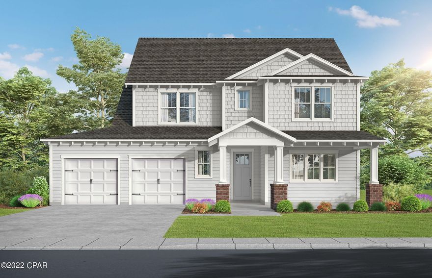 This open Sanibel plan by Harris Doyle Homes in the waterfront SweetBay community  with large covered porches and main floor primary suite with adjacent laundry! Upstairs features a large loft area that can work as a  media/playroom or secondary living area! The design team has incorporated stylish finishes and features with designer light package, LVP flooring, crown molding + more! SweetBay is a walkable community with unrivaled amenities: dock with North Bay access for kayaking, paddle boarding, and fishing, parks, resort-style pools, basketball and sports court, miles of trails and Publix-anchored town center! New home buyers even get priority access to top-rated University Academy!