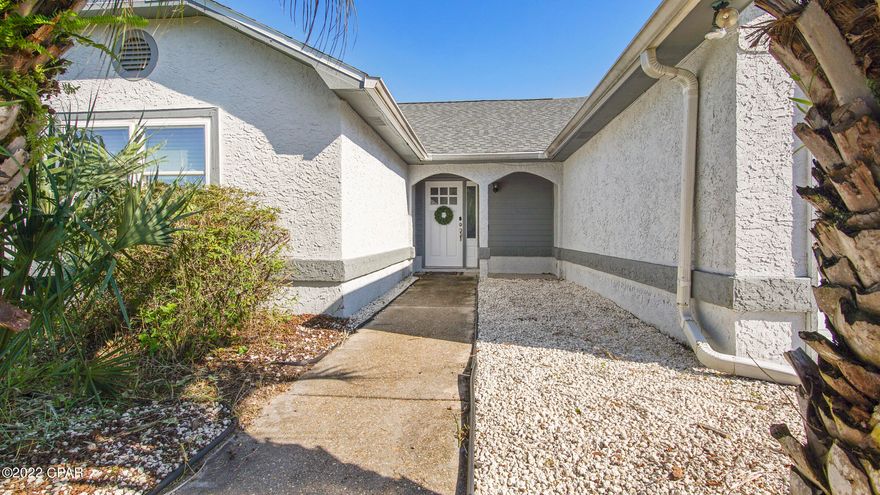 Beautifully remodeled home in Shadow Bay, conveniently located to Tyndall AFB and shopping. This 3 bedroom 2 bath home has spacious bedrooms with an open concept living area that is perfect for entertaining. The vaulted ceilings make the living and dining area feel grand. The kitchen features a large peninsula with an overhang for seating, granite countertops, and stainless steel appliances. Off the living room is a walk in closet that can be used as a small office, a storage closet, playroom, or really whatever you need it to be! Large backyard is enclosed with a 6ft privacy fence.