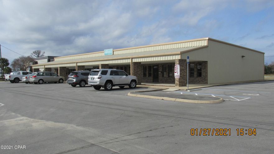 GREAT INVESTMENT PROPERTY LOCATED ON WEST 23RD STREET.  BUILDING WAS COMPLETELY REBUILT TO LIKE NEW CONDITION AFTER HURRICANE MICHAEL.  IT CONSISTS OF 4 UNITS.  UNIT 1 IS 1200 SF, UNIT B & C ARE 1800 SF EACH, AND UNIT D IS 2520 SF.  ALL ARE LEASED AT $16 PER SF WITH THE EXCEPTION OF UNIT D.  IT IS CURRENTLY ACTIVE TO LEASE.  THE PARKING LOT WAS ALSO RESURFACED DURING THE REBUILD.  PARKING IS AVAILABLE IN FRONT, EAST END, AND AT THE REAR OF THE BUILDING. INCUDED IN THE SALE IS THE VACANT LOT TO THE REAR OF THE BUILDING.  IT FRONTS 23RD COURT.  ANOTHER BUILDING COULD BE CONSTRUCTED ON THE VACANT LOT.  LAND IS 1.3 ACRES.  SELLER FINANCING IS OFFERED AT 20% DOWN, 6% INTEREST WITH PAYMENTS BASED ON A 30 YEAR TERM WITH A 10 YEAR BALLOON.