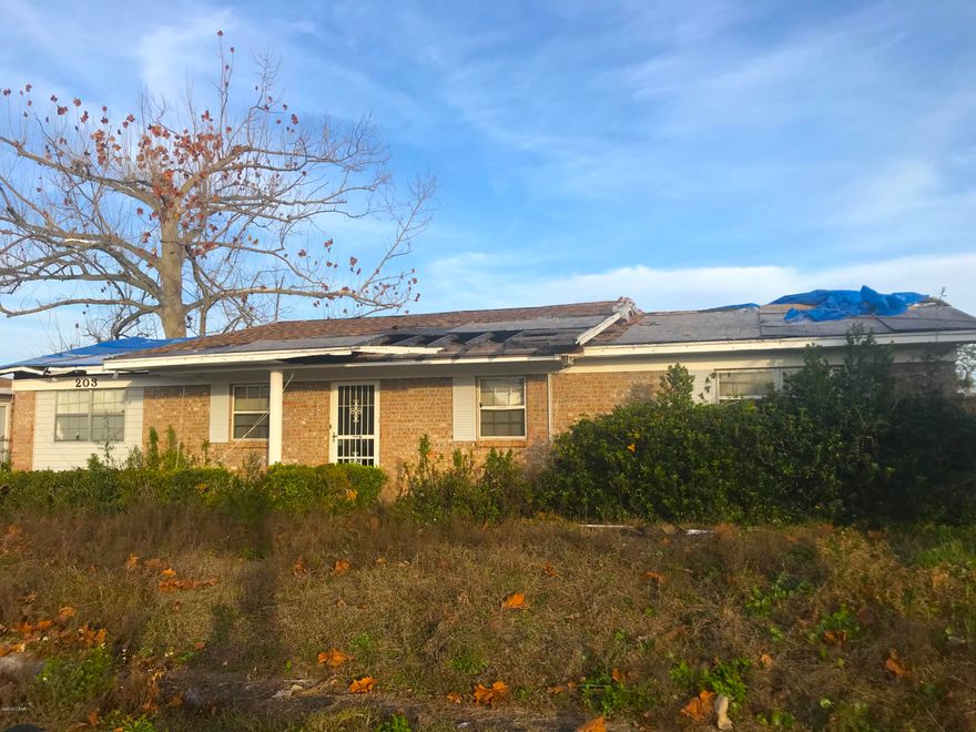 SUPER fix & flip or investment opportunity here with this 3 Bedroom / 2 Bathroom home in the Lannie Rowe Lake Estates neighborhood in Panama City! This brick home is 1,539 sqft. (heated) and 1,635 sqft. (total). Although the home has damage from Hurricane Michael, many of the rooms were not damaged, as you can see from the pictures. It will definitely require a new roof, drywall work, ceiling, etc. but much of the house can be salvaged AS-IS. The house is located in a great neighborhood, and close to all of the amenities and shopping in Callaway. At this PRICE, this home is a STEAL; So don't wait because IT WILL NOT LAST LONG!     ----- CASH BUYERS ONLY -----