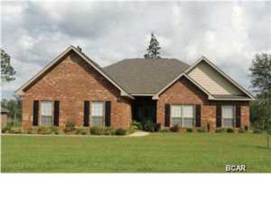 The Jamison is an awesome plan with spacious living areas. The family room has a two sided wood burning fireplace with arched openings on both sides that opens on to the Florida room. The kitchen has lots of designer cabinets, a large walk in pantry, stainless steel appliances, 3 cm granite, ceramic tile and a huge breakfast nook huge with two sets of double windows. Located off the family room and kitchen is a formal dining room with a trey ceiling. On the other side of the house you will find the bedrooms and laundry room - what a novel idea to have the laundry room near the bedrooms! The master suite is located on the back of the home with an on suite which includes: a garden tub, shower, walk in closet and water closet. The house comes with wood in the foyer, family and formal