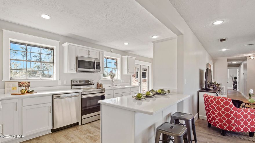 CURRENTLY UNDER CONTRACT, SELLER ACCEPTING BACKUP OFFERS



Looking for a beautiful high-quality home on over 1/2 an acre? Look no further! This fully renovated home was completed by a well known and respected contractor in Bay County.  The quality of workmanship can be seen throughout and the attention to detail is evident. Large kitchen with tons of cabinet and countertop space, quartz countertops, built in pantry and desk area.  Check out the extensive trim work, lighting, and custom features throughout. 3 bed, 2 bath plus study offers a great layout on incredible homesite. Oversized 2 car garage, long driveway, additional circular drive and a massive fenced in back yard. Roof is 2019, NEW AC and NEW Hot Water Heater.