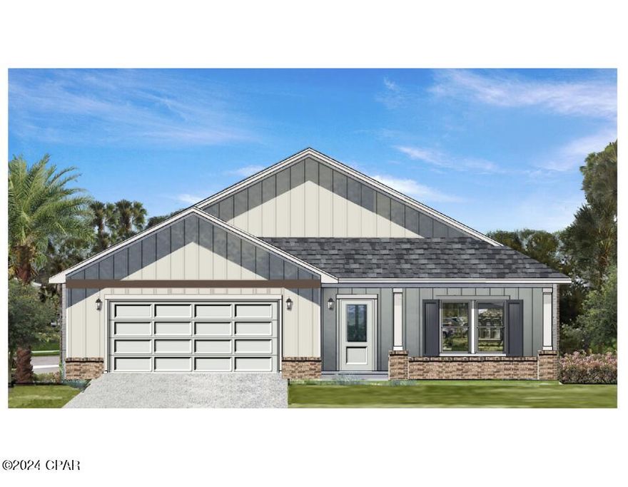 Welcome to Game Farm, a secluded place to call home. Local homebuilder Southern Coastal Homes has brought this quaint community to a central location in Panama City. The community will have a beautiful grand landscaped entry. Wind through the entrance and over the bridge to find this spacious community, future features to include large wide homesites, 3-sided brick homes, preservation area, ponds, the park and walking path. 
CONSTRUCTION: Endless quality upgrades are included in this home including a tankless gas hot water heater, 9' ceilings, recessed lighting, 3-sided brick, painted Hardi-board front exterior siding, gas kitchen range, gas line stubbed for grill, and sprinkler system. Tray ceilings in living room and master bedroom and double vanities in the master bath. ACTIVE CONSTRUCTION SITE, please use caution.
