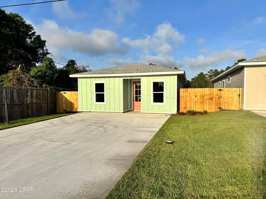 NEW CONSTRUCTION 2026 |
High-Quality Build in a Prime Location Near 30A!

NO HOA FEES | SHORT- TERM RENTAL ALLOWED |  
Estimated gross rental income potential of up to $70,000 annually.

This beautifully designed 3-bedroom, 2-bathroom home offers the perfect combination of comfort, style, and investment potential. Whether you're searching for a primary residence, vacation getaway, or income-producing property, this home is a rare opportunity in one of Panama City Beach's fastest-growing areas.

The open-concept layout features 9-foot ceilings, plenty of natural light, a spacious living area, and a modern kitchen with brand-new stainless steel appliances and upscale finishes. Each bedroom includes tray ceilings and built-in closets, while the bathrooms showcase sleek modern finishes, stylish mirrors, and a tiled glass shower for an elevated look.

The home also features a dedicated laundry room with washer and dryer hookups. The 40-foot driveway provides parking for up to 4 vehicles. The fully fenced backyard includes a private well and an already installed sprinkler system for easy landscape maintenance year-round. The oversized backyard also offers the potential to add a pool or create additional outdoor living space. There is also an opportunity to extend the backyard if desired, as additional land behind the fence may be utilized for even more outdoor space and future possibilities.

Located in a quiet neighborhood just minutes from beach access, Inlet Beach, Rosemary Beach, and the popular dining, shopping, and entertainment along 30A.

High-quality construction, excellent rental potential, and an unbeatable location make this property a standout opportunity.
SCHEDULE YOUR SHOWING TODAY !