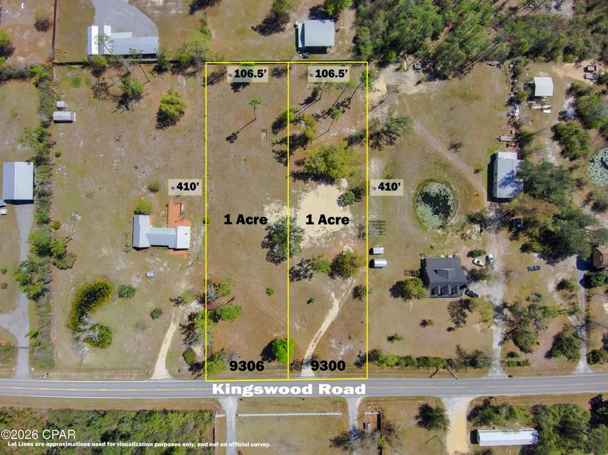 Rare opportunity to own a full 1 acre homesite on Kingswood Road in the rapidly growing Southport area of Bay County. This selectively cleared parcel offers a clean slate for your future build with no HOA and plenty of space to design and develop exactly the way you want.

With approximately 106.5 feet of road frontage and roughly 410 feet in depth, this high and dry Flood Zone X lot provides a full acre of usable land while still maintaining a natural setting. Whether you are planning a primary residence, second home, or investment property, the layout and size offer excellent flexibility for a wide range of building options. This property may also offer the potential for a future split into two half acre parcels, buyer to verify all allowable uses and requirements.

Located in a quiet, established area while still being centrally positioned, this property is approximately 20-30 minutes to Panama City, Lynn Haven, and the beaches. You are also just minutes from Deer Point Lake, multiple public boat launches, and the new Southport Sports Complex, making this an ideal location for both convenience and lifestyle.

Opportunities like this are becoming increasingly limited, especially 1 acre parcels in this area that offer this level of usability, location, and freedom to build. If you have been searching for land in a high growth area without typical restrictions, this property is worth a look.
