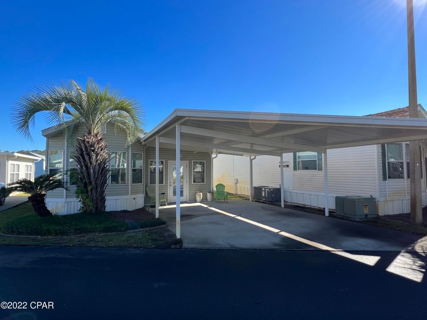 This is your chance to purchase a home in Emerald Pointe Resort at a great price, and update the way you desire. This one bedroom, one bath home has a large add on living room, large dining room, an attached carport, and a large lot with room to add on. The property will need new flooring, a new hot water heater, an outside patio deck and some general TLC. The home is being sold as is. Please do your due diligence.  Cash buyers only.