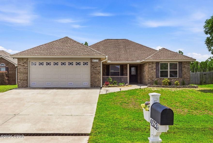 ***3.5% Assumable Loan!!***  You'll love this brick ranch that features a split floor plan with 4 bedrooms and 2 bathrooms.  A pocket door creates a flexible layout that's perfect for privacy of your family, guests or a home office set-up.  The home is equipped with a security system and irrigation system for both the front & back yards.  Speaking of the backyard, there's plenty of space to relax, play, entertain or garden and there's even a hot & cold water shower to make clean-up easy after gardening & yard work.  Some major updates for peace of mind include HVAC replacement in 2022 and the roof in 2019.  Best of all...NO HOA!!  Come take a look!