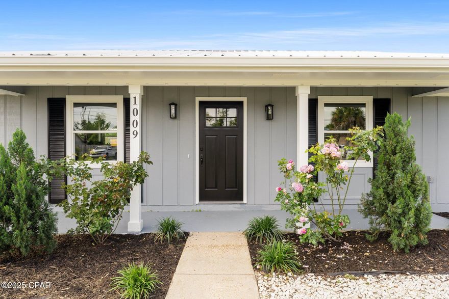 Amazing 4-bedroom house! Newly upgraded home in the heart of Lynn Haven. The location is perfect. Close to beach, shopping and restaurants. New LVP flooring throughout, freshly painted walls (inside and out!), brand new Samsung appliances, fixtures, and more. Master bedroom has 2 closets and tile walk-in shower. Open living area with large dining area. Kitchen has ample storage and a long eat at bar. 3 additional bedrooms +HUGE utility/bonus Room. The options are endless. Private fenced backyard with large utility shed. 
Metal roof, A/C and water heater about 4 years old. Spray foam insulation.
Measurements are approximate. Measure if important.