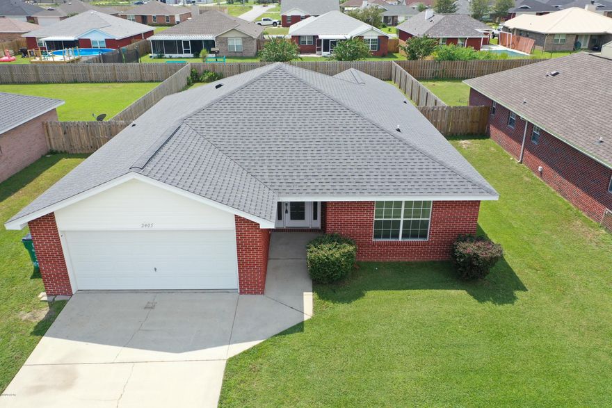 NOW ACCEPTING BACK UP OFFERS - Currently under contract and supposed to close on Oct 9th...Welcome to 2405 Oakwood Court, located in the Brentwoods Subdivision. Home is updated and has fireplace, Split bedroom and open floor plan, pantry, dining area, large master bedroom with walk in closet and custom layout and master bath with stand up shower, and large vanity. Home offers a large fenced in back yard with wood privacy fencing and irrigation system. Located near Tyndall AFB, shopping, restaurants and beautiful beaches. Don't let this one pass you by.