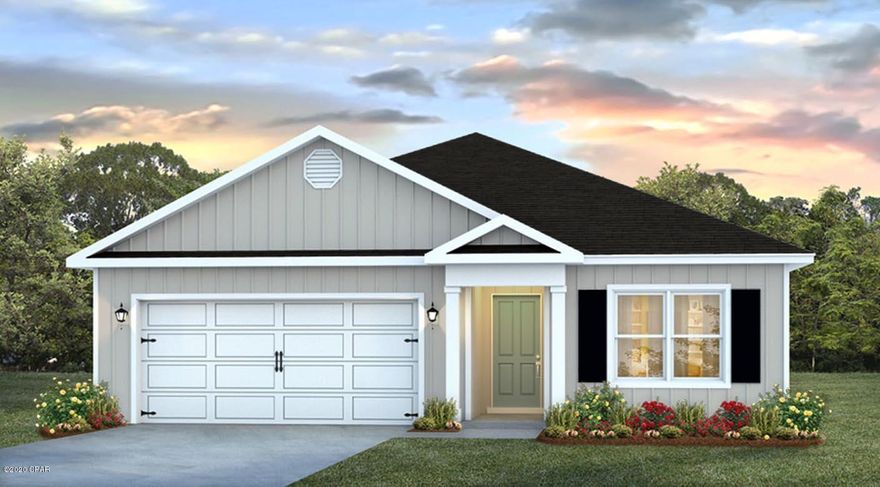 This Aria floorplan is a three-bedroom, two-bathroom home with a two-car garage. The homes first two bedrooms are towards the front of the house, separated by a guest bathroom. A large open living space is joined by a gorgeous kitchen with Whirlpool stainless steel appliances. A private bedroom suite is off the dining space. This includes a sizeable bedroom, walk-in closet and bath. The bathroom has a separate water closet, free-standing tub, shower and dual vanity sinks. Standard features include laminate countertops, vinyl flooring and carpet in bedrooms. A standard Smart Home package includes a KwikSet keyless entry, Skybell doorbell, automated front porch lighting, an Echo
Dot device, and Quolsys touch panel which can be integrated to control your lighting, thermostat, front door and so much more.
A builder 10 year structural warranty is also included.

Pictures, photographs, floor plans, elevations, features, colors and sizes are approximate for illustration purposes only and will vary from the homes as built. Home and community information including pricing, included features, terms, availability and amenities are subject to change and prior sale at any time without notice or obligation. For Move-In/Completion Estimates: Ready dates are estimates only. Timing of completion of construction and buyer move-in are subject to contingencies contained in home purchase agreement and governing jurisdictions issuance of a certificate of occupancy, and may change due to forces majeures and other delays or disruptions outside the reasonable control of the Builder.