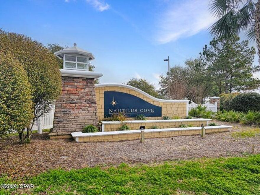 **MARCH SPECIAL!! $250 off first's months rent and 1/2 off pet deposit! Water, sewer, trash, pest control and groundskeeping included in rental price**

This ground floor condo in Nautilus Cove is less than 1.5 miles from Pier Park and walking distance to the beach! The open living area, dining room and kitchen are spacious and inviting. Featuring granite countertops and stainless appliances with an upgraded set-in range/oven, the kitchen is well equipped and ready for cooking! With three bedrooms and two bathrooms the unit also has privacy and with a split floor plan! The flooring is tile throughout with durability and easy maintenance for those sandy feet from the beach! The storage space in the unit is plentiful with a large storage space off the hallway and it even has a coat closet at the front door. Nautilus Cove is a highly desired gated community with amazing amenities that include a large resort style pool, a club house that is furnished with a full kitchen, a fitness center, the children's playground and a pet friendly community offering walking stations for your furry friends. Centrally located on Panama City Beach, living in Nautilus Cove you'll have easy access to the beach, shopping, dining, and entertainment!