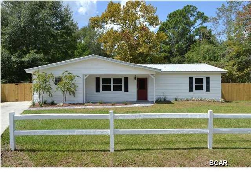 LYNN HAVEN HOME - COMPLETE REMODEL - MOVE IN TODAY! The interior of this home features 3 bedrooms, 2 full bathrooms, an open floor plan with split bedrooms, ample natural light, a large 17x15 living room, a brand new eat-in kitchen, a separate dining room and a spacious sunroom. The kitchen boasts new stainless steel appliances, beautiful granite counter tops, an island with breakfast bar, self retracting drawers, a large built-in lazy Susan, a built-in wine rack, wood laminate floors and a pantry. The 10x10 dining room separates the kitchen from the Sunroom and has a large peek through window into the living room. This adds to the openness of the home. The 17x11 sunroom has ample light and has access to the backyard. The 18x11 master bedroom has an adjoining master bathroom and a