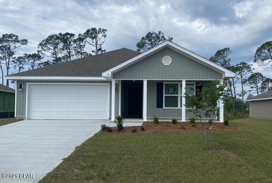 This Ryder Plan is under construction. As you drive up to this home you will a see a covered porch and two car garage. Through the front entry way

you will find vinyl sheet flooring throughout all common and wet areas of this home. The shared bath has vinyl sheet flooring and shower/tub combo. The hallway

opens to the large great room, kitchen and dining area. The kitchen is open with a center island and has plenty of cabinet space and a nice pantry for storage.

Appliances include a dishwasher, microwave and stove. In the master suite you will find his and hers walk-in closets. A standard Smart Home package includes a KwikSet keyless entry, Skybell doorbell, automated front porch lighting, an Echo
Dot device, and Quolsys touch panel which can be integrated to control your lighting, thermostat, front door and so much more.
A builder 10 year structural warranty is also included.

Pictures, photographs, floor plans, elevations, features, colors and sizes are approximate for illustration purposes only and will vary from the homes as built. Home and community information including pricing, included features, terms, availability and amenities are subject to change and prior sale at any time without notice or obligation. For Move-In/Completion Estimates: Ready dates are estimates only. Timing of completion of construction and buyer move-in are subject to contingencies contained in home purchase agreement and governing jurisdictions issuance of a certificate of occupancy, and may change due to forces majeures and other delays or disruptions outside the reasonable control of the Builder.