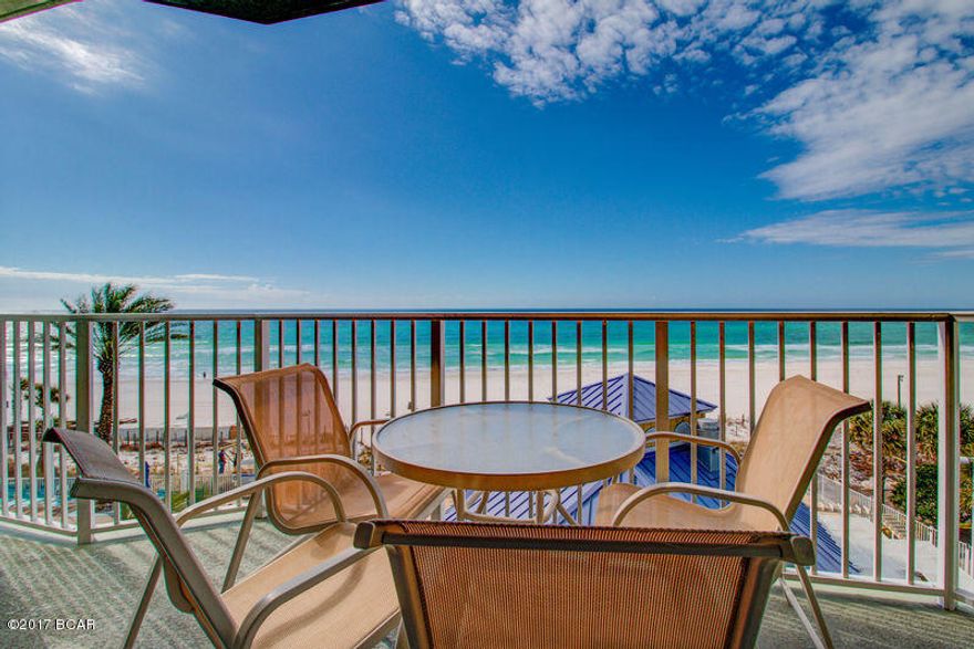 BRAND NEW A/C! NEW HOT WATER HEATER! This two bedroom two bathroom condo is located on the 3rd floor of the luxurious Boardwalk Beach Resort. Updated décor make this condo move-in and/or rent ready. Escape from every day life while overlooking the sugar white sands and emerald green waters of Panama City Beach. The master suite features a king-sized bed and a large entertainment center containing a high-def flat screen TV. Floor to ceiling windows showcase west-facing views of shimmering waves to wake up to each morning and picturesque sunsets in the evening. You will enjoy direct access to the unit's private balcony and the secluded master bathroom containing double vanities, a glass shower, and a spacious garden bathtub. Resort Amenites include;
* 16 Acres of Private Beach 
 * Beach and Water sport Activities 
 * 2,500 Square Foot Zero Entry Heated Pool 
 * Two Gulf-Side Hot Tubs 
 * Lavish Pool Deck 
 * Interactive Splash Zone Children's Pool Area 
 * Activity Center 
 * Youth Activities Club 
 * Covered Parking 
 * Security Gated Access 

Age, sq.ft., room dimensions, schools, taxes, or any information are listed as an estimate and must be verified by the buyer, if important.