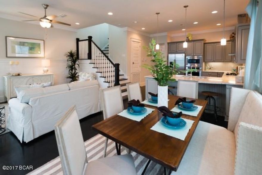 Remarks: The Conner plan offers three bedrooms and three and a half baths with the master bedroom downstairs. Standard features include hardwood in main living areas, granite countertops, stainless steel appliances, natural gas tankless water heater, metal roof, built-in pest control system, and a home warranty. Highland Parks offers great amenities with its resort style pool, hot tub, natural gas fire pit, pavilion with outdoor kitchen, gas grills, and Direct TV, wireless internet and stereo system for entertaining your guests. Neighborhood beach shuttle runs Memorial Day through Labor Day on the weekends. Low HOA fees. Model homes open daily. Pictures may be of similar, but not necessarily of subject property, including exterior and interior colors.