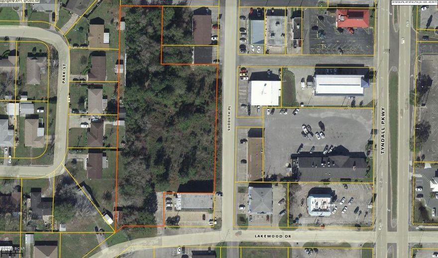 Great commercial land development opportunity in the city of Parker, located just south of Winn-Dixie.  The site is zoned General Commercial and allows for many uses. Easy access and high traffic counts on nearby Tyndall Parkway.  A portion of this property has been sold off, the acreage that remains is approximately 2.08 acres.