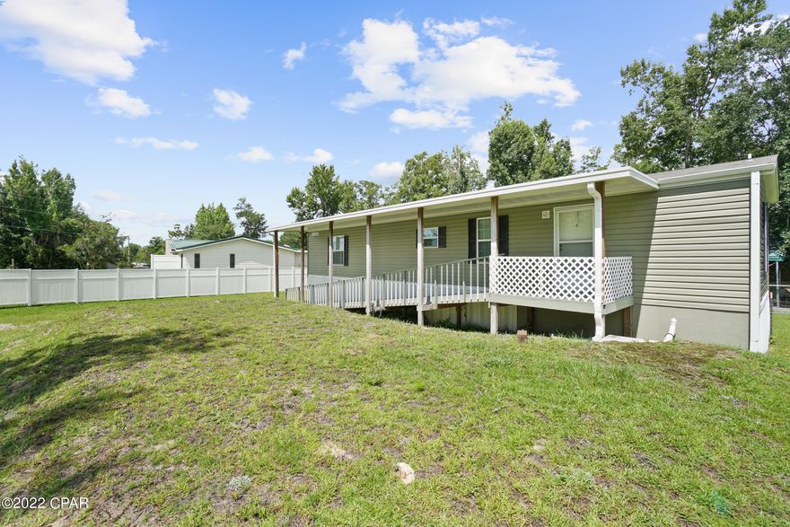 A sportsman's dream! Beautiful newer home on the canal feeding right into Deerpoint Lake. Split floorplan with all the manufacture interior upgrades including an energy efficient central AC with overhead venting system! Features a large master bedroom with a walk in closet. This home is built high with a wheelchair accessible ramp for the front porch and a double deck back porch perfect for hosting or sitting and enjoying quiet country living.





Cherokee Landing and park is right around the corner. Park your boat under the large boatport in the backyard and enjoy the freshwater fishing on Deerpoint lake or up the creek!



This home was only used a part time vacation home for an older couple. Has never been occupied year round. Meticulously maintained!''