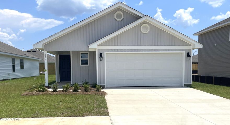 Welcome to 5085 Windrow Way located at Titus Park in Panama City, Florida. The Jemison is a comfortable, spacious floor plan that is a great addition to our beautiful homes at Titus Park.

The Jemison is a 3-bedroom, 2-bathroom home that has 1637 square feet and has an open floor plan that makes you feel right at home. As you walk up to the home, you will notice the covered front porch next to the two-car garage. This space is perfect for a small patio furniture set to sit and enjoy your evenings while watching the sunsets in Panama City.

When you walk inside, you will see the laundry room to the side and the front hallway leading to the front bedroom and bathroom. Then into the open kitchen and living room where you have plenty of space for enjoying your family time or having friends over. The second bedroom is located to the side and the primary bedroom is located right next to the backdoor that leads you to the covered back porch area. 

Both the kitchen and bathrooms include durable granite counter tops and elegant white cabinetry. The EVP flooring extends throughout the home and soft carpet in the bedrooms. Like all homes in Titus Park, the Jemison is equipped with Smart Home technology and stainless-steel appliances, including a smooth top range, microwave, and dishwasher.

The Jemison is a great choice for you and your family if you're looking for a home in Panama City, Florida. To schedule a tour of this home, stop by our model home or schedule a tour today, you won't be disappointed!